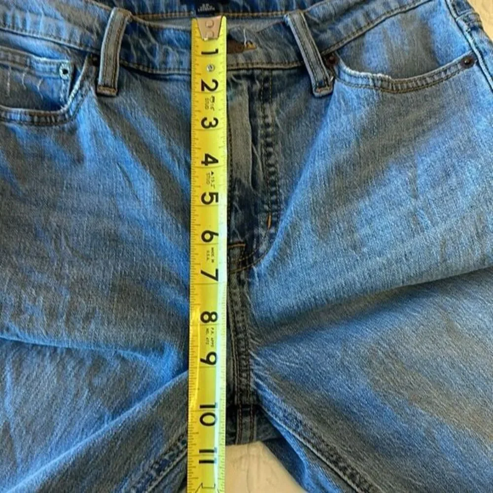 J. Crew High Rise Flare Crop Distressed‎ Women's Blue Jeans Size 26